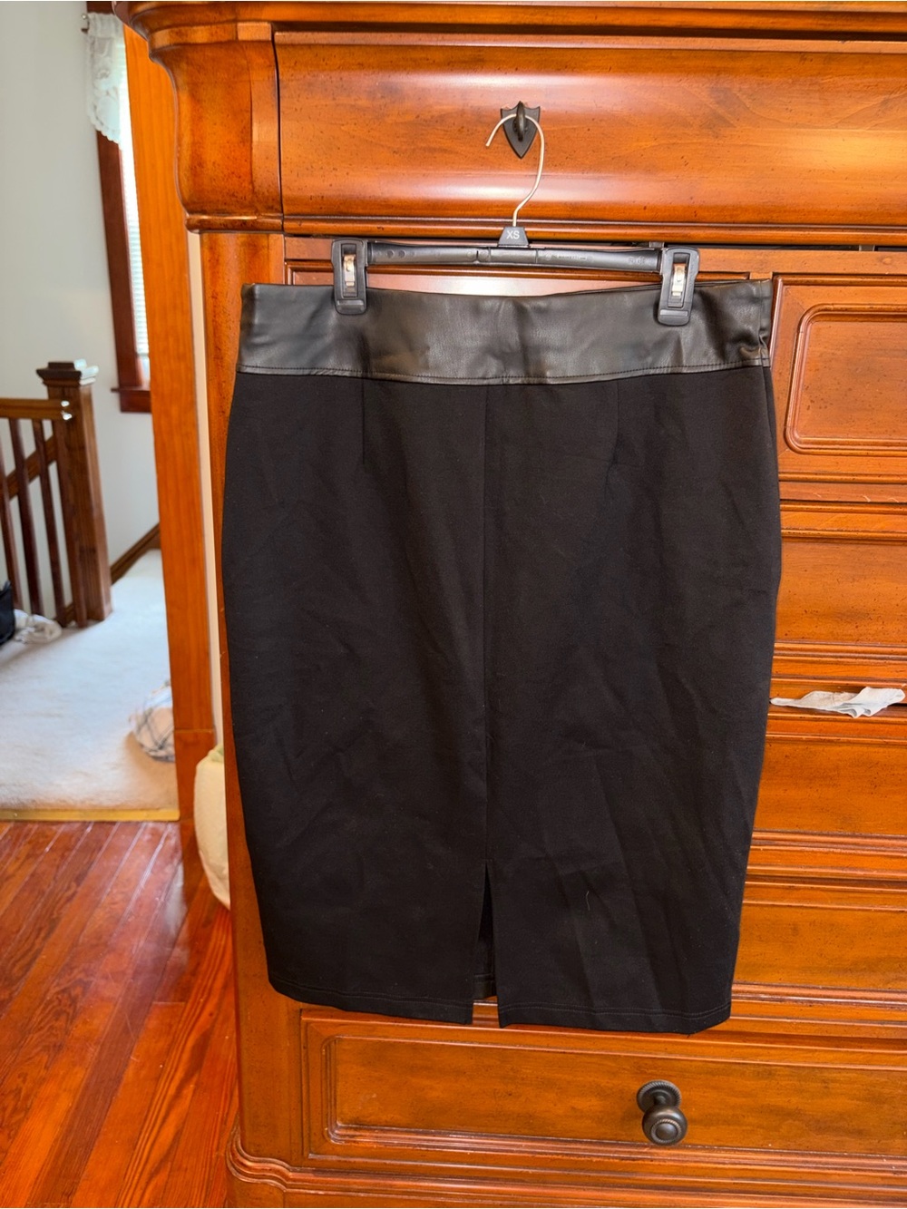River Island Plus Black Faux Leather Pencil Skirt Size US 14 / UK 18 NWT - Picture 4 of 9